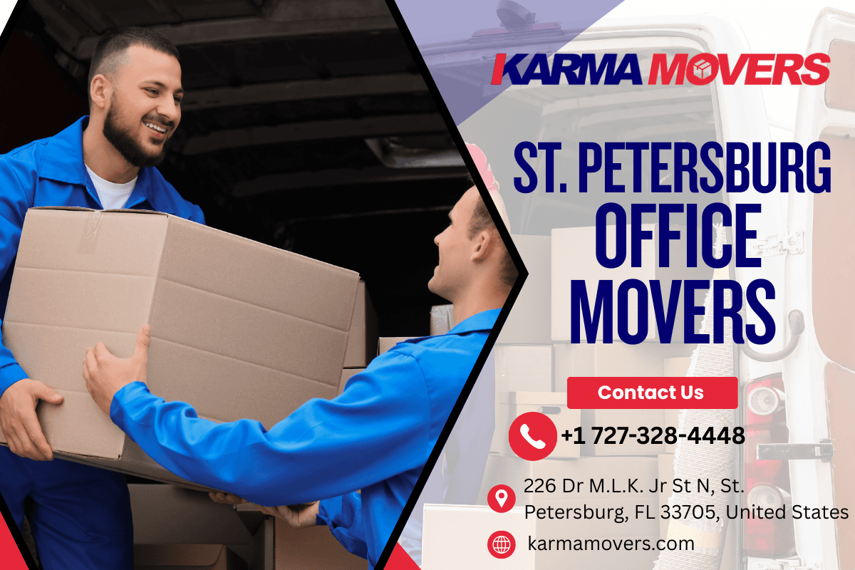 St. Petersburg retail store moved and fully set up by Karma Movers commercial moving team