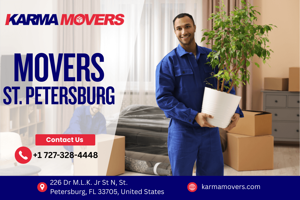 Karma Movers residential moving crew arriving at a St. Petersburg FL home for a full house move