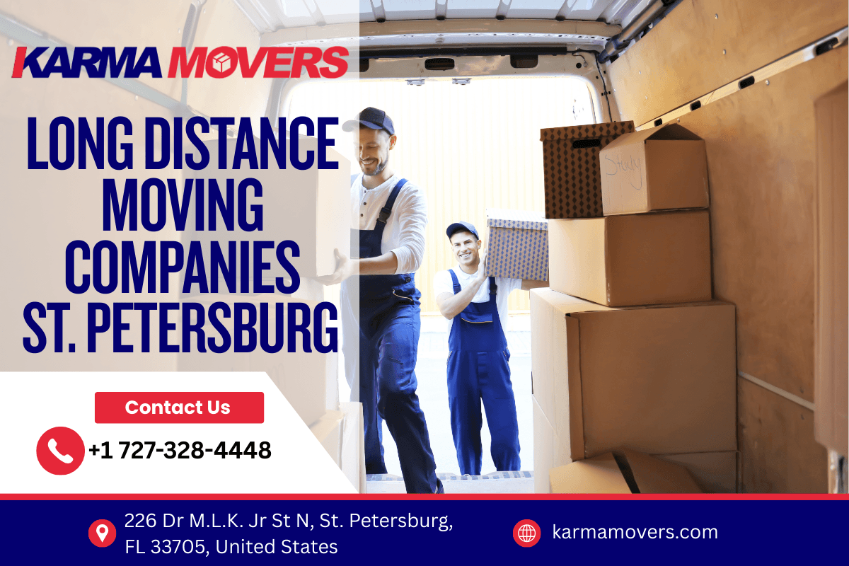 Karma Movers dedicated crew wrapping and loading furniture for a long-distance move from St. Petersburg FL