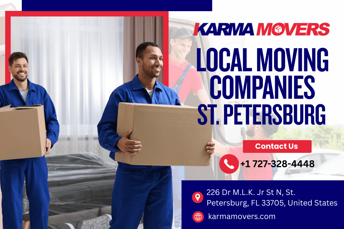 Local moving companies in St. Petersburg FL - professional movers carrying boxes
