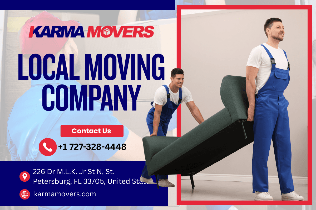 Local moving company in St. Petersburg FL - crew moving furniture